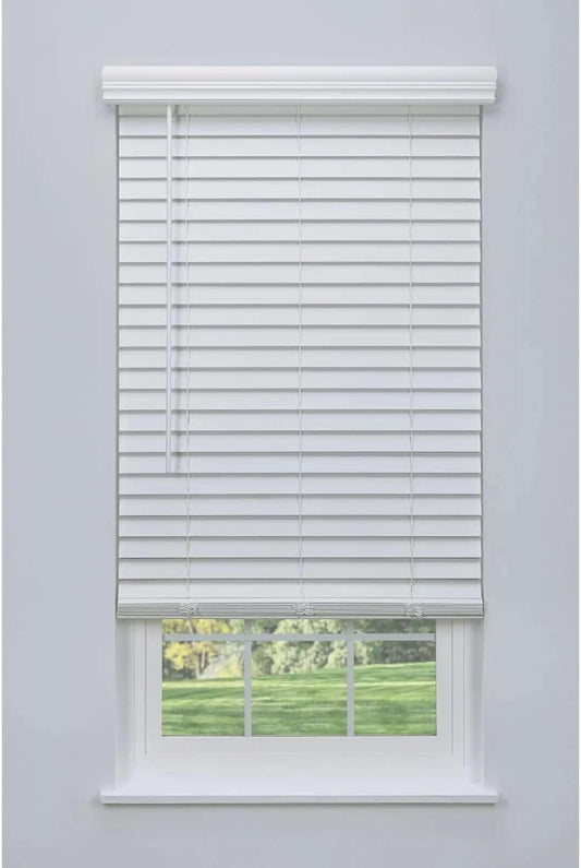 Linen Avenue Cordless 2in Faux Wood Blinds for Perfect Fit
