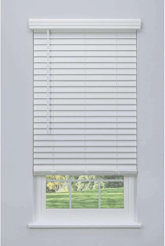 Linen Avenue Cordless 2in Faux Wood Blinds for Perfect Fit