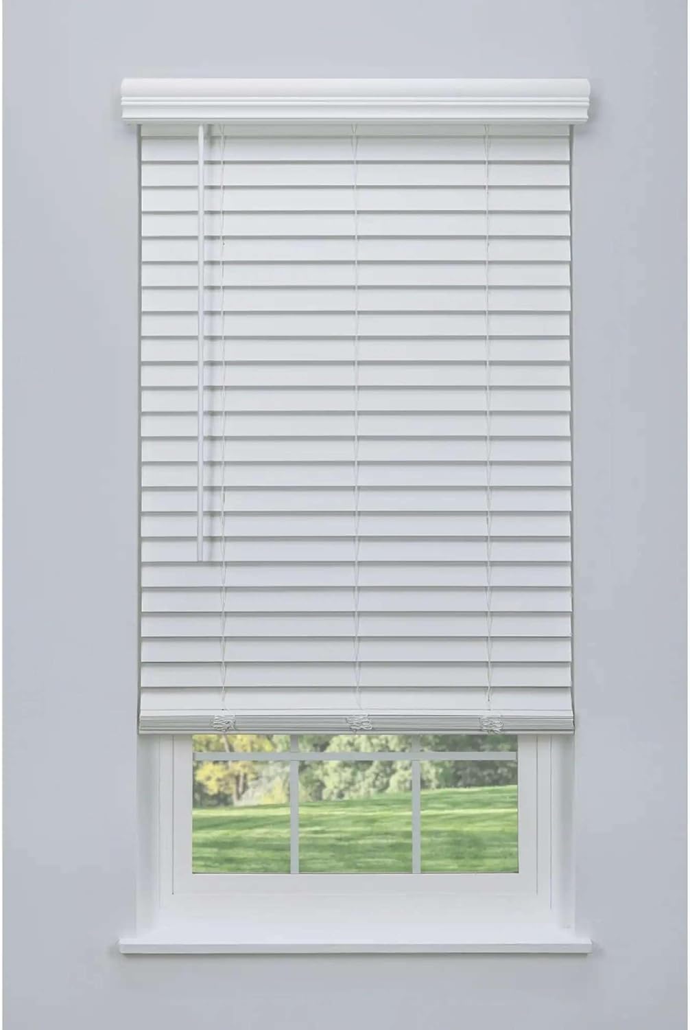 Linen Avenue Cordless 2in Faux Wood Blinds for Perfect Fit