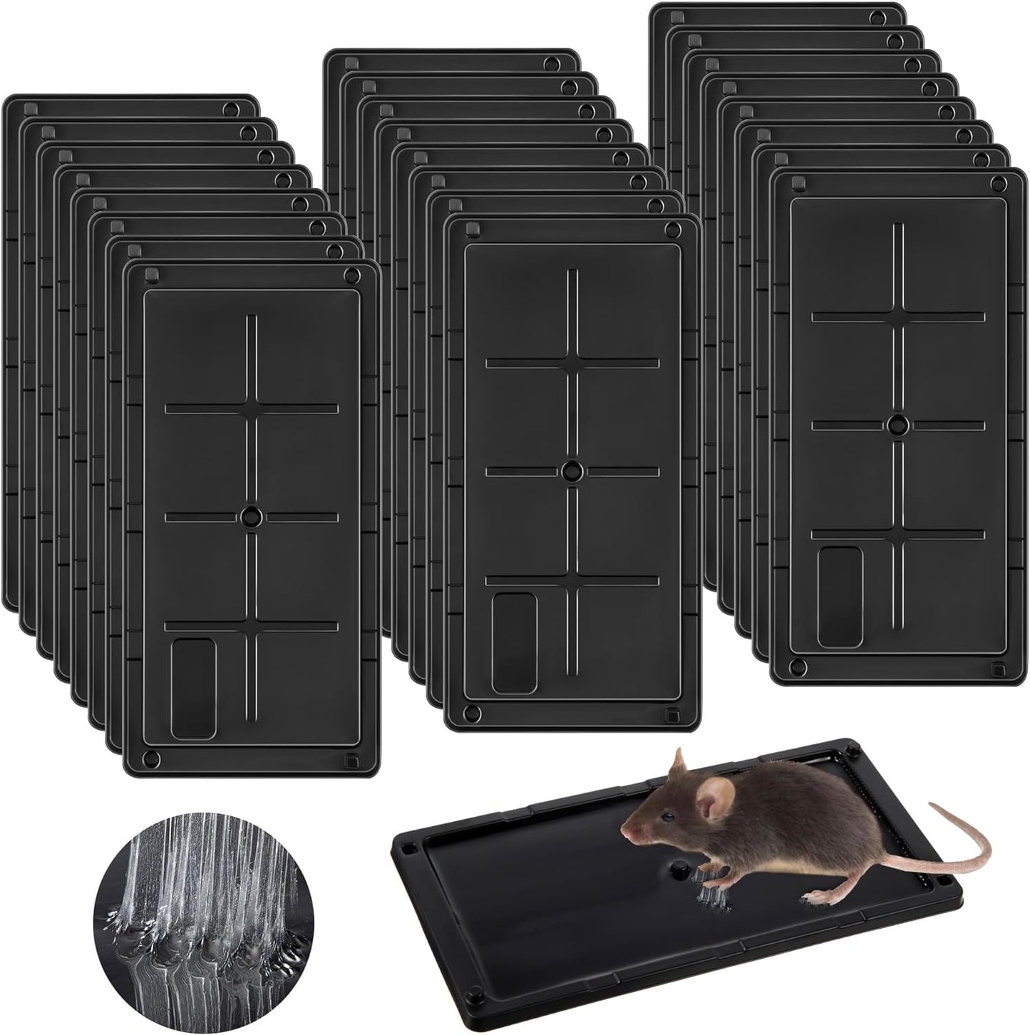 24 Pack Heavy Duty Rat & Snake Glue Traps by Qualirey