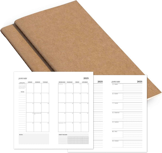 Wanderings 2025 Calendar Refills for Traveler's Notebook - Stay Organized in Style!