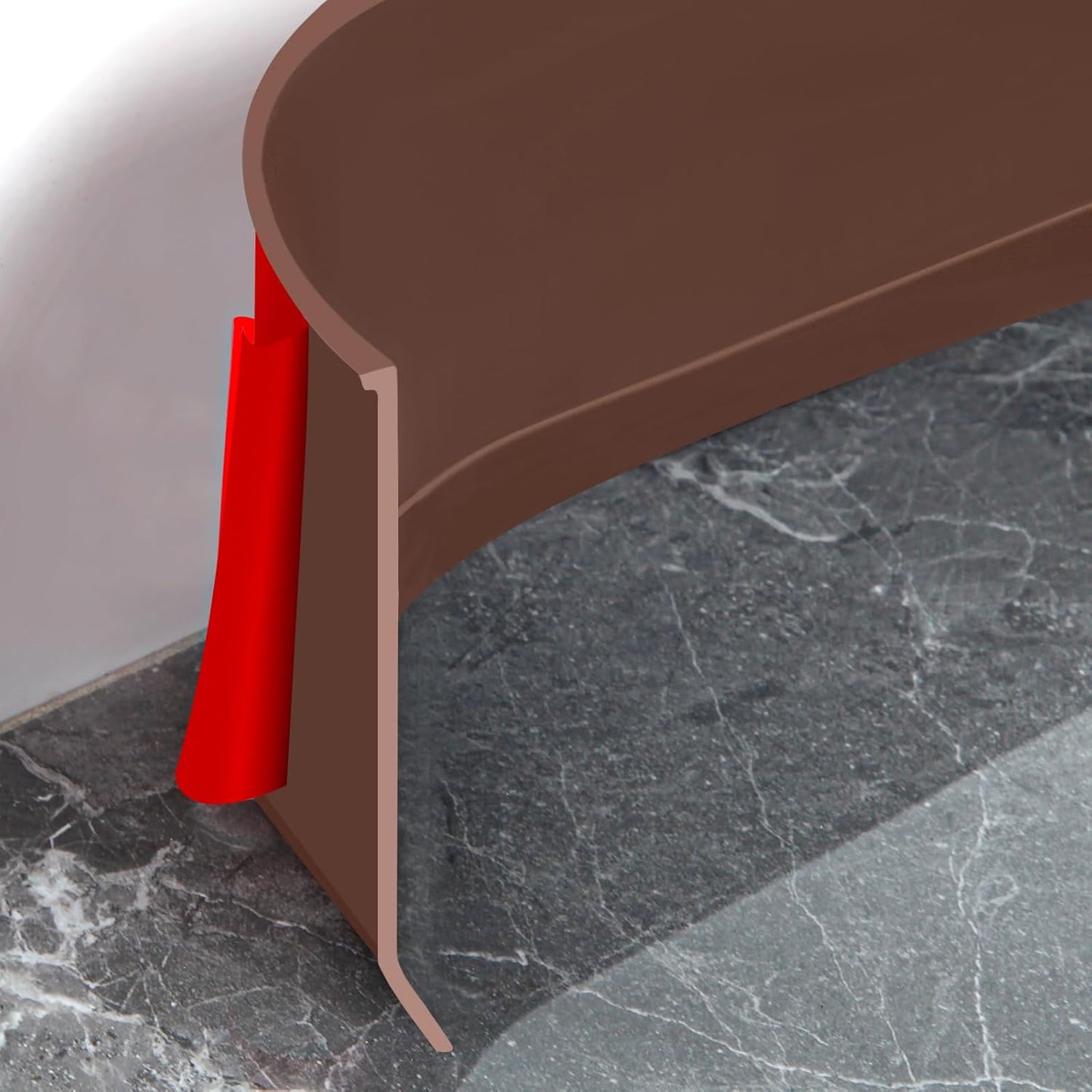 Flexible Baseboard Molding Trim 6 Inch Self-Adhesive Vinyl