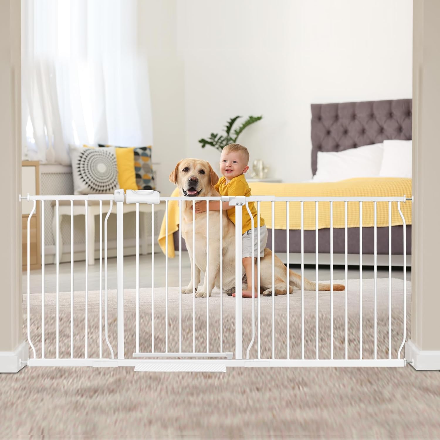 30 Tall Extra Wide Baby Gates for Doorways & Stairs - Safe & Sturdy
