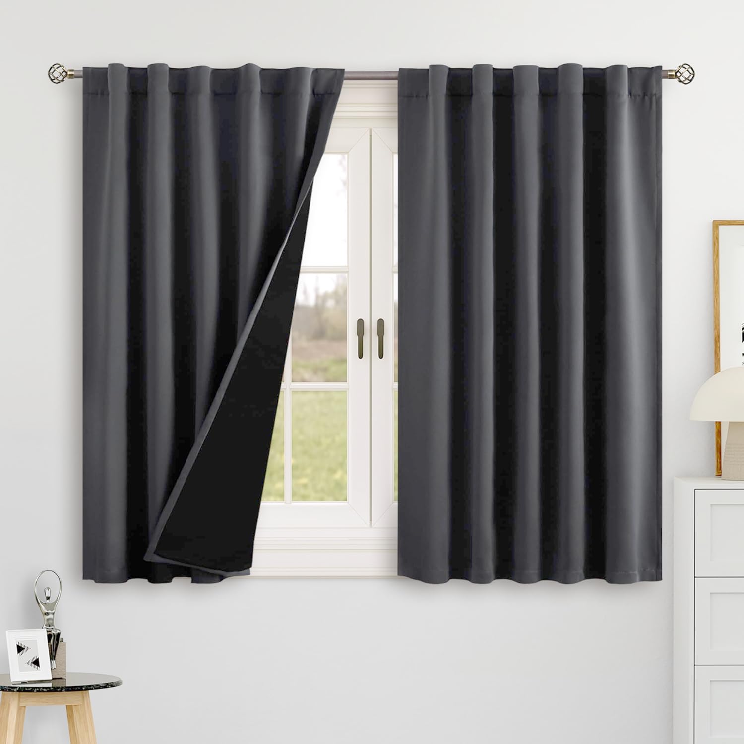 BGment 40 Inch Thermal Blackout Curtains for Total Room Darkening
