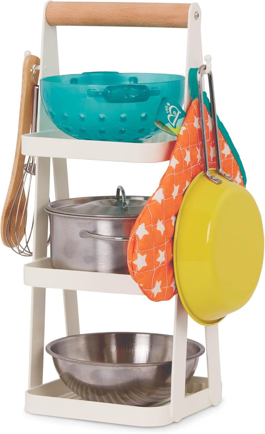 B. toys Mini Chef Pan Playset - Creative Pretend Play Cooking Set