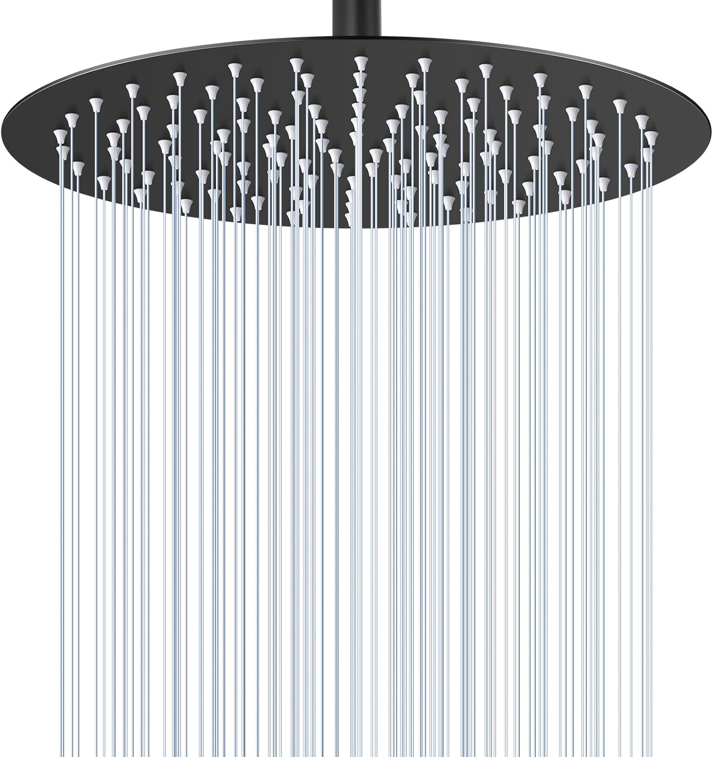 12 Inch Matte Black Rainfall Shower Head for Ultimate Relaxation