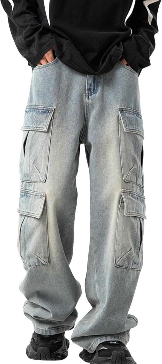 Mens Baggy Jeans for Men Women Y2k Skater Vintage Cargo Pants
