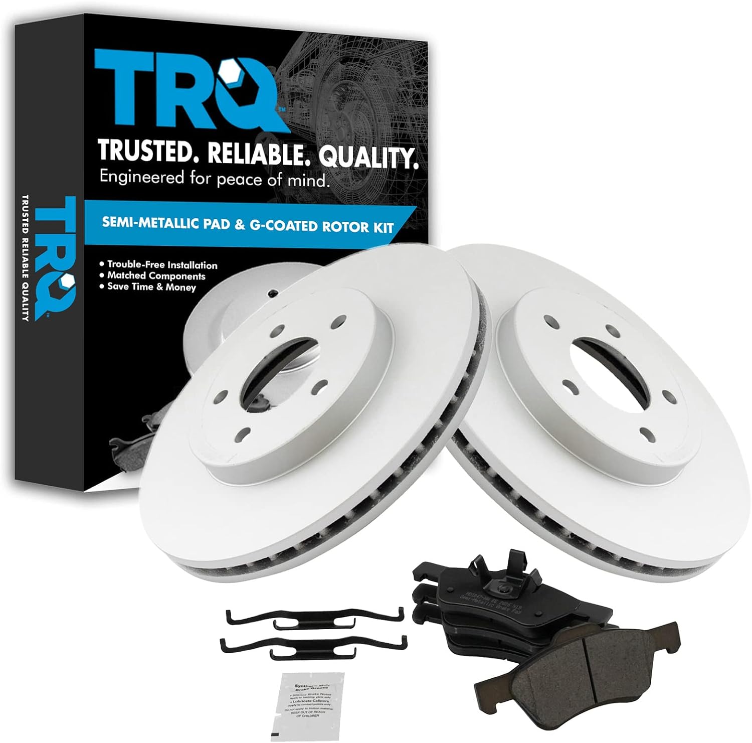 TRQ Front Brake Pad & Rotor Kit for Ford Escape & Mazda Tribute