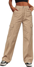 Cargo Pants for Women High Waisted Drawstring Ankle Cuffs - Casual