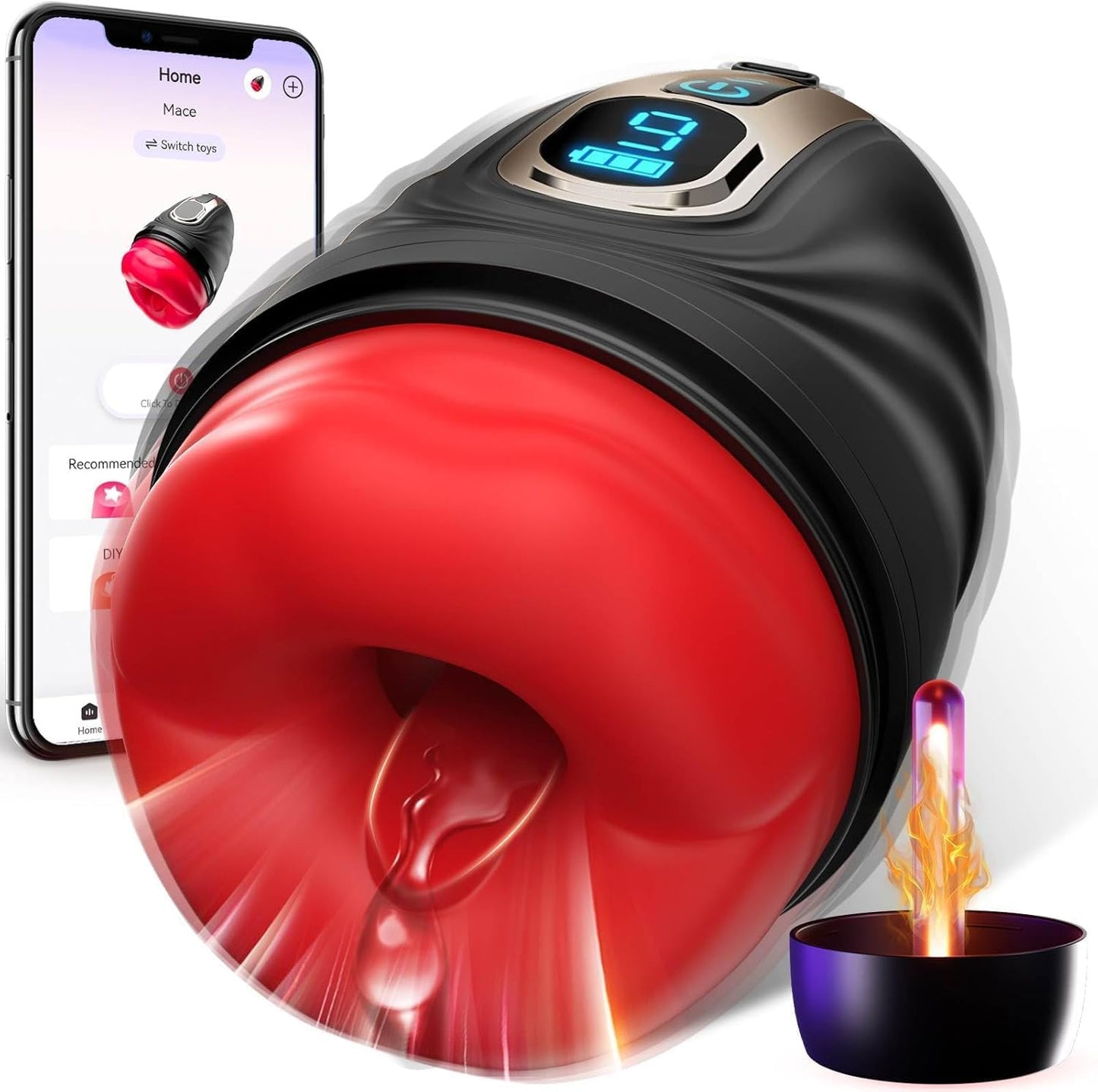 Male Masturbator Sex Toys for Men - 2IN1 APP Control Device