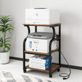 Natwind 3 Tier Printer Stand Rolling Table - Adjustable Storage