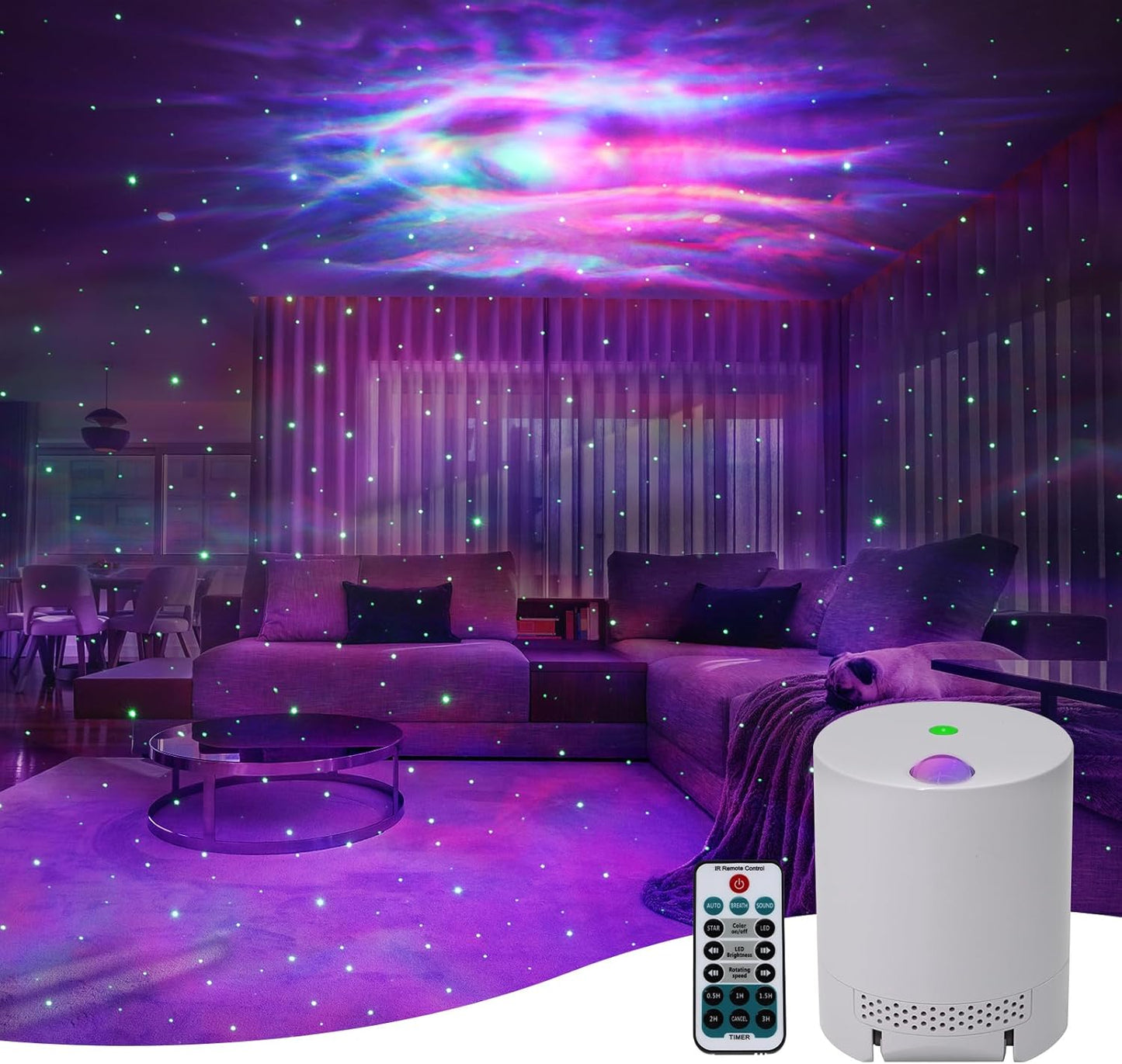 CAIYUE Galaxy Projector, Remote Control, Timer