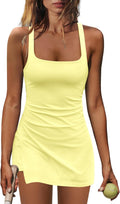 Womens Tennis Dress with Built In Shorts - Racerback Golf Skort