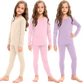 Silkfly 3 Set Girls Thermal Underwear - Soft Fleece Lined Base Layer