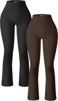 OQQ Women's Ribbed Seamless High Waist Bell Bottoms (Style Y2RF)