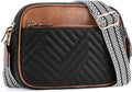 Quilted Crossbody Bags for Women Small Vegan Leather Purse - Wide