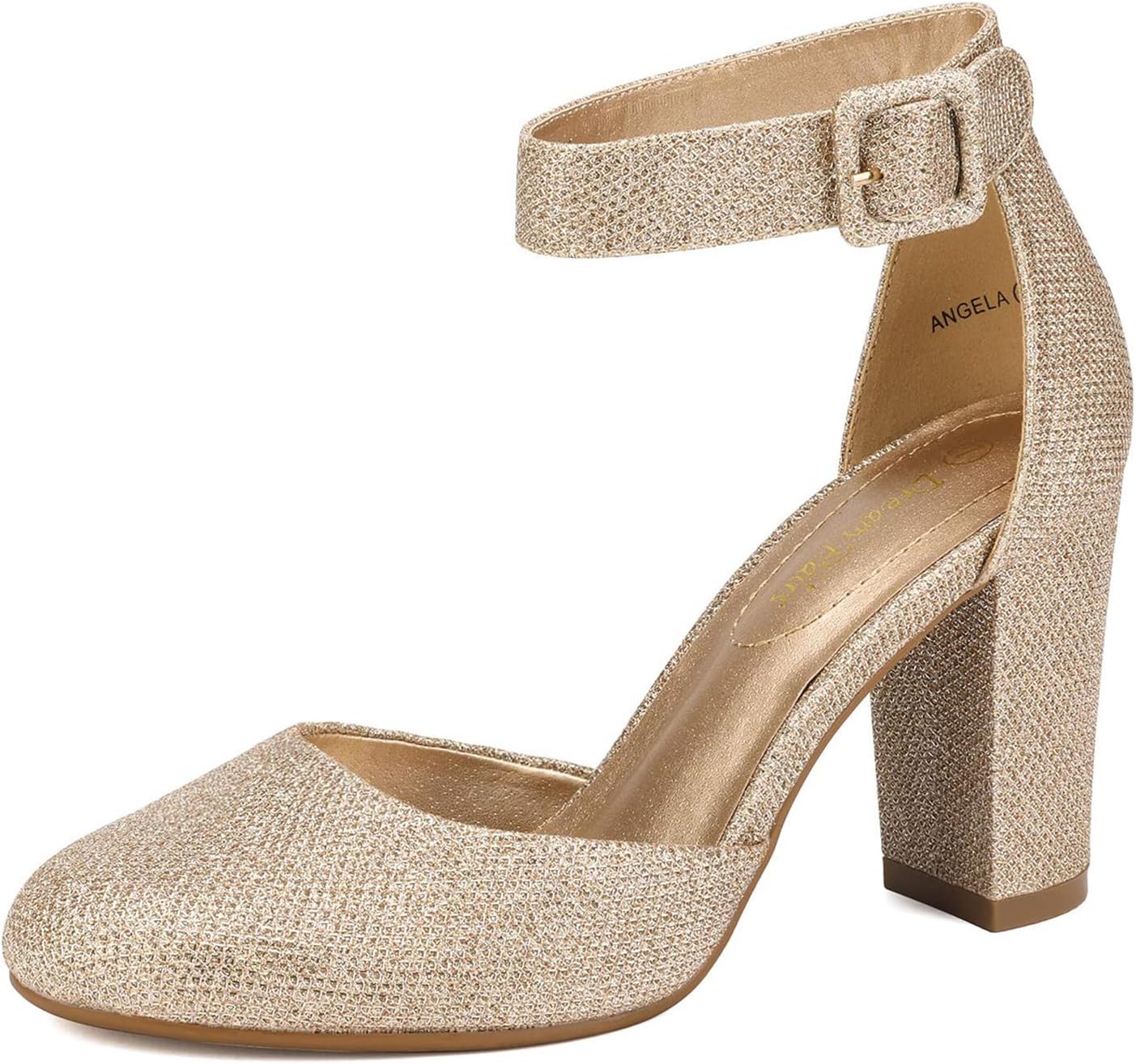 DREAM PAIRS Women's High Heel Ankle Strap Wedding Pumps Shoes