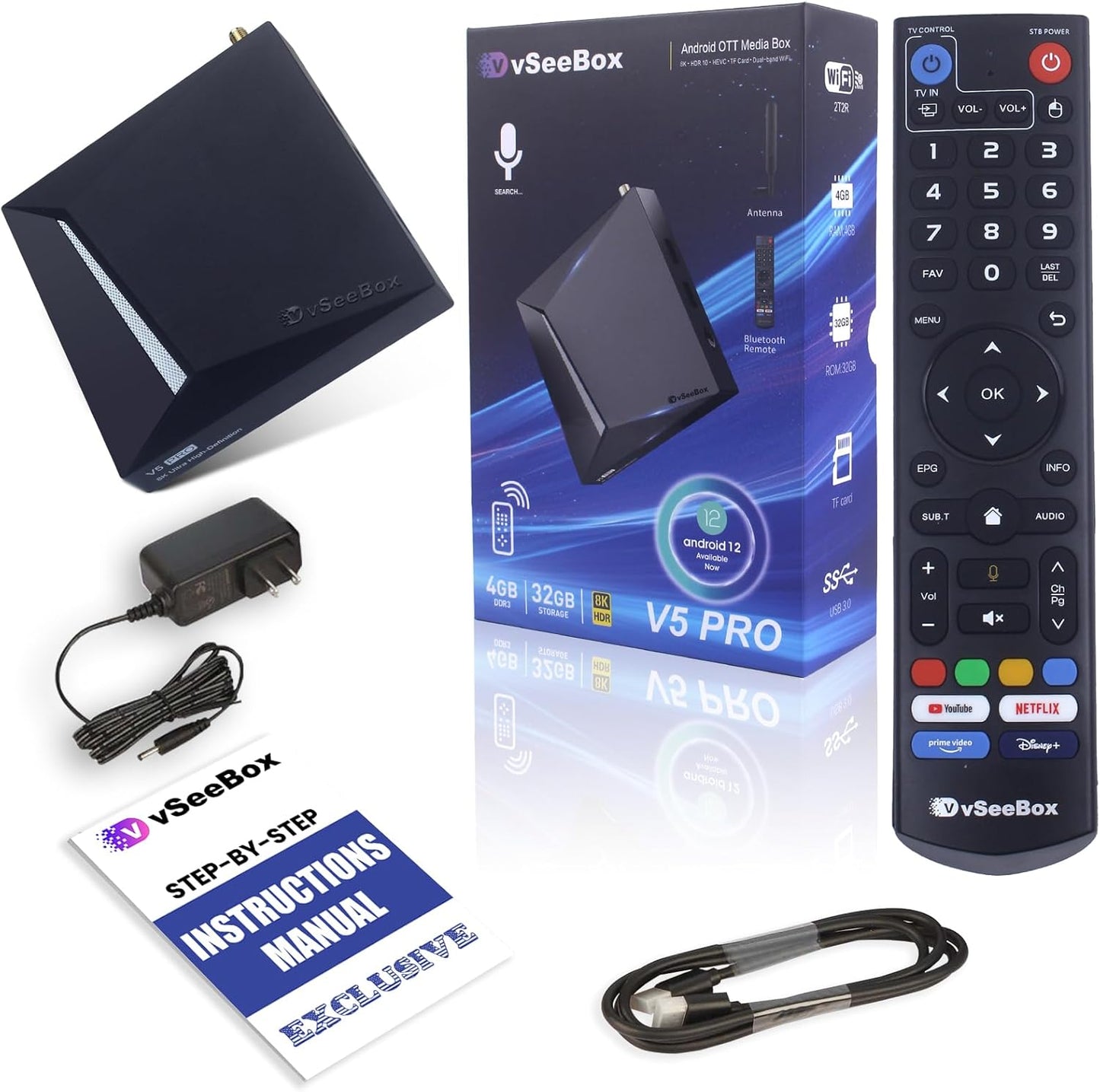 2025 Pro V5 6K Streaming Device with Voice Control Remote