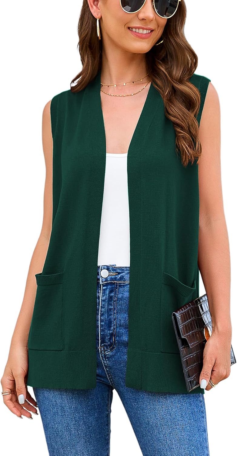 Women's Long Sleeve Cardigan Sweaters with Cozy Pockets