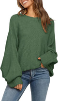 Mafulus Oversized Crewneck Sweater - Soft Slouchy Pullover Knit