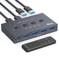 USB 3.0 Switch Selector 4 Computers - Share 4 USB Devices Easily