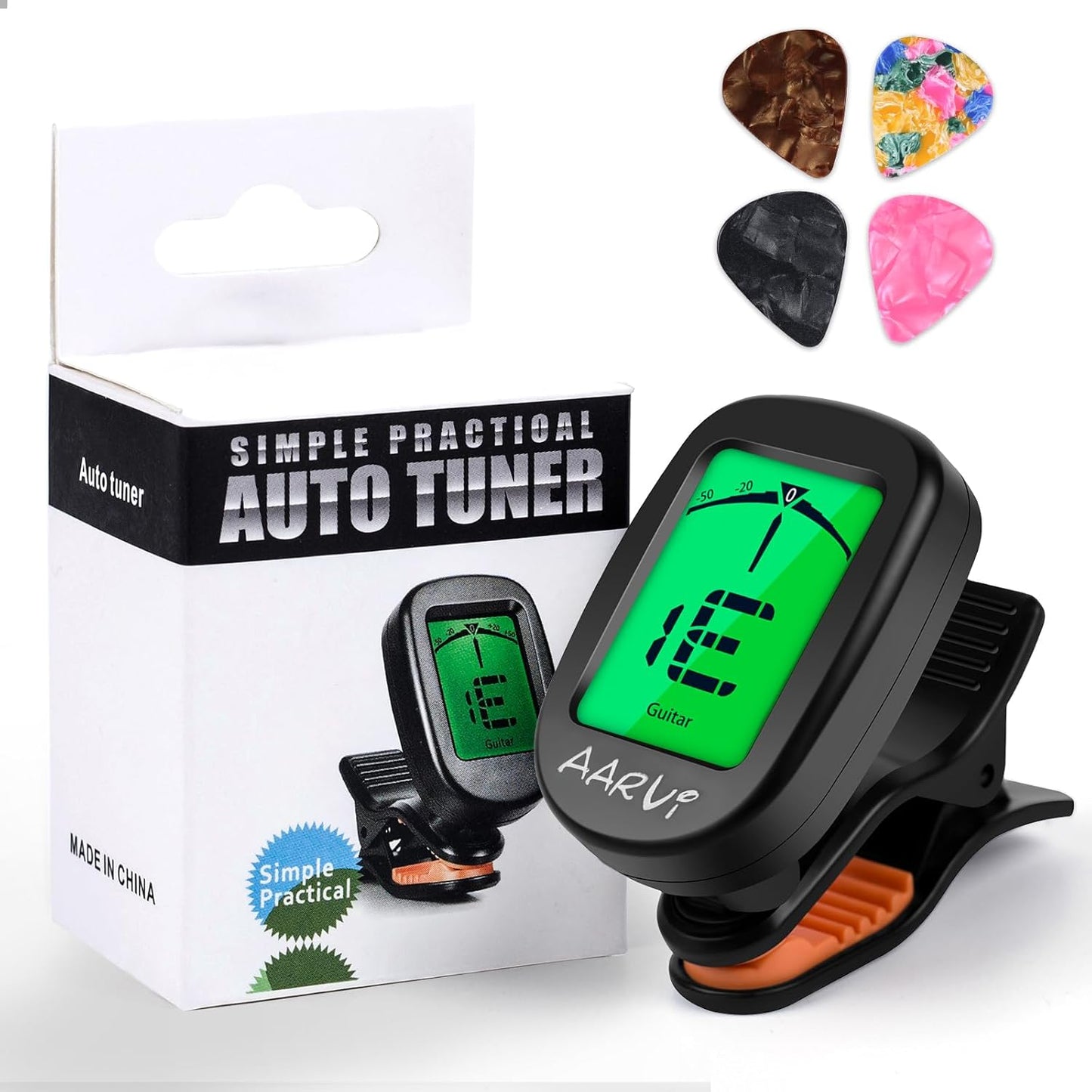 AARVI Clip-On Tuner - All-In-One Instrument Tuning