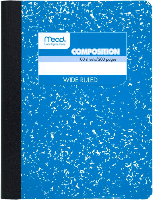 Stylish Mead Comp Book, Wide Ruled, 100 Sheets