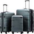 Coolife Luggage Expandable 3 Piece Set for Travel Convenience
