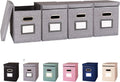 Hanging File Folder Organizer 4 Pack - Lid-Friendly Letter Size Boxes