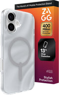 ZAGG Milan Snap Case for iPhone 17 - Silver Glitter Swirl