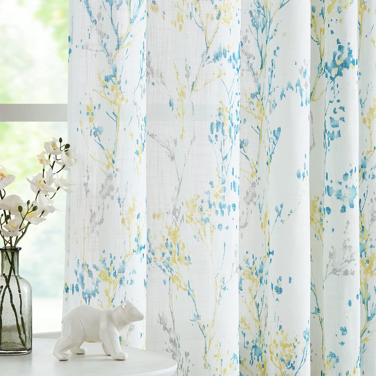 Branch Semi Sheers Curtains for Living Room and Bedroom Decor