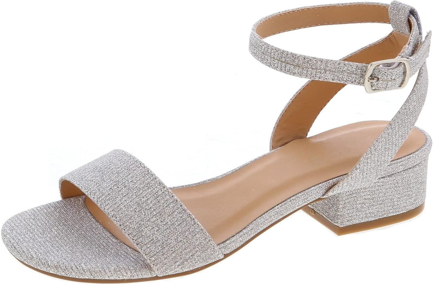 TruFox 1 Inch Low Heel Dressy Sandal for Special Occasions