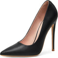 Elisabet Tang Women Pumps Matte Black Pointed Toe 4.7 in Heels