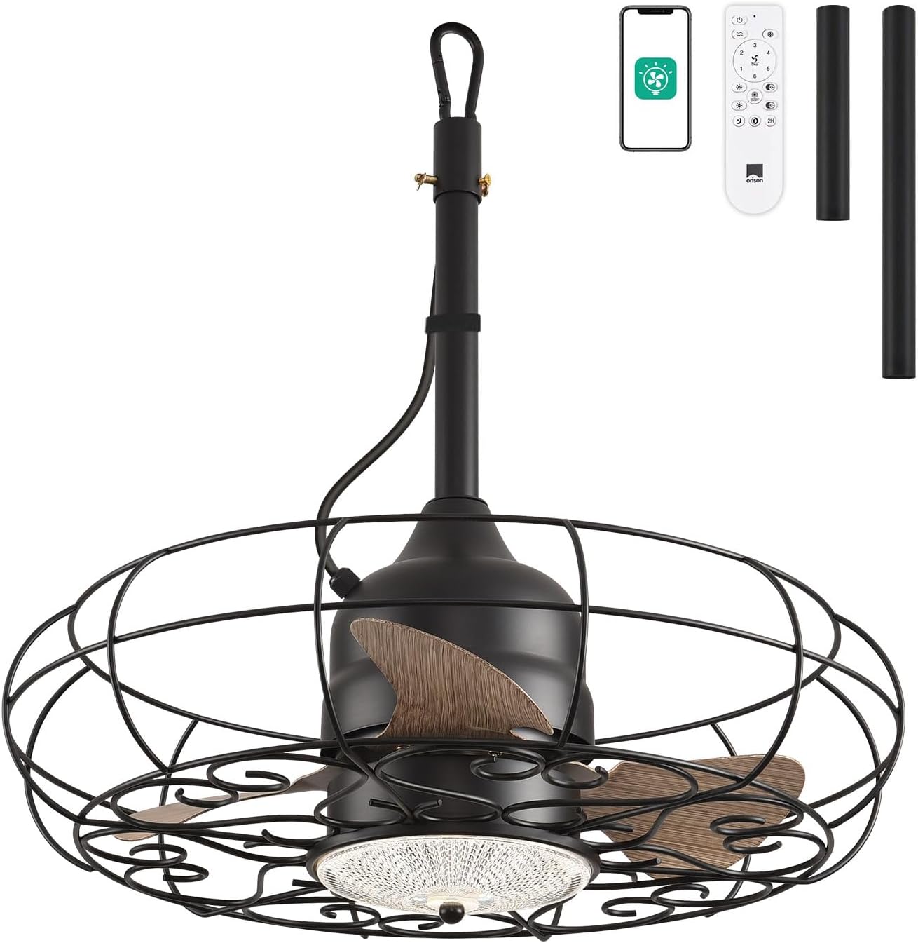 Orison 21'' Wet Rated Outdoor Ceiling Fan - Waterproof & LED Lighting