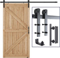 SMARTSTANDARD 8.2 ft Heavy Duty Sliding Barn Door Hardware Kit