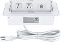 Pop Up Power Strip with USB Ports for Conference Room Use
