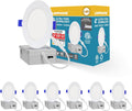6-Pack of 4-Inch Slim LED Recessed Lights for Custom Lighting