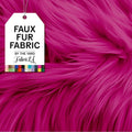 Faux Fur Fabric by the Yard - Plush 2 to 2.5in Pile, Fuchsia