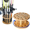 Fishing Rod Holders for Garage 360 Degree Rotating Base - Holds 12