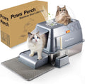 Stainless Steel Metal Cat Litter Box Large Enclosed with Lid - Deep