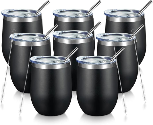 COMOOO 12oz Stainless Steel Drinking Cup for Hot and Cold Drinks