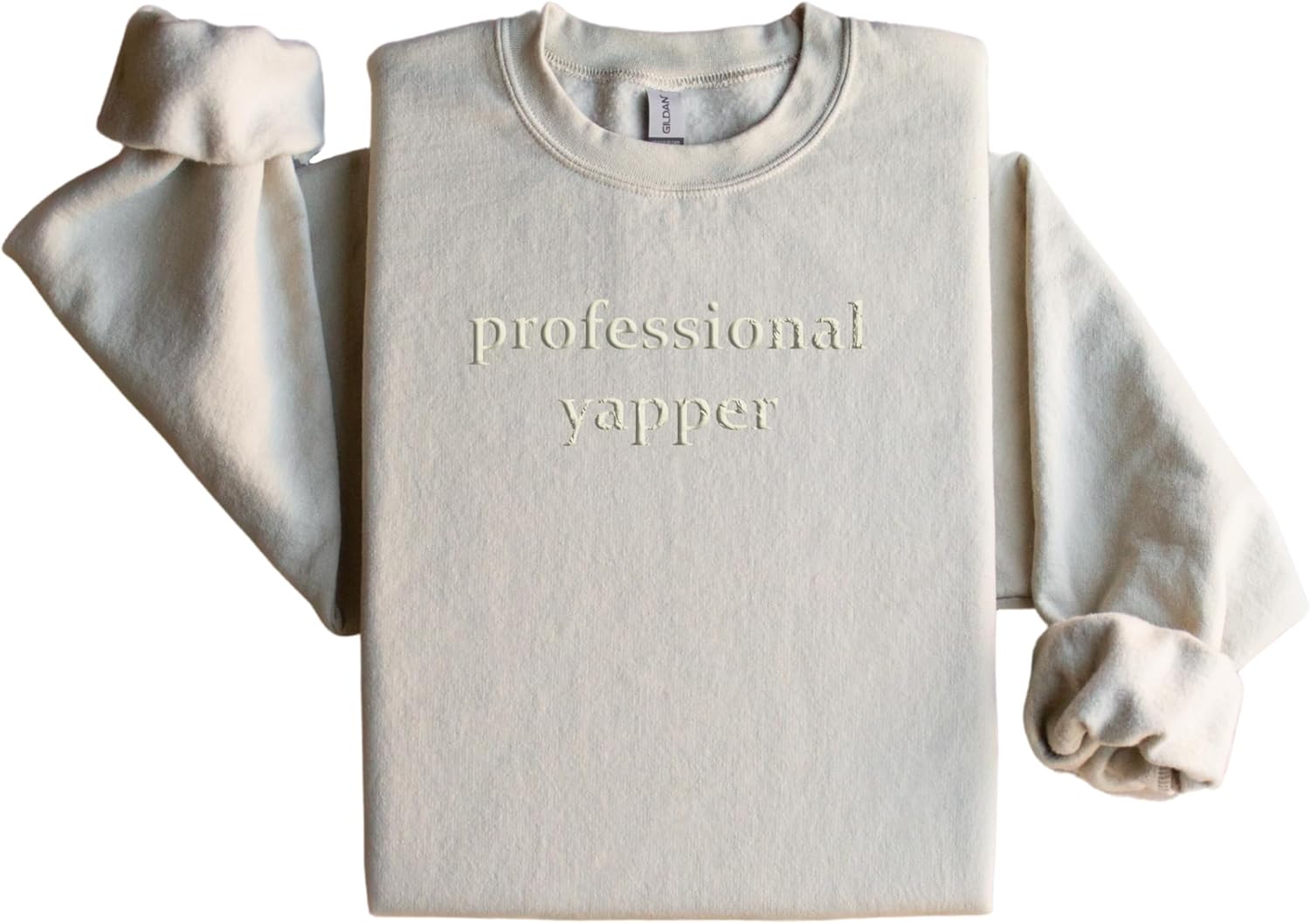 Embroidered Professional Yapper Crewneck - Funny Gag Gift