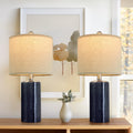 Modern Ceramic Table Lamp Set of 2 for Farmhouse Decor