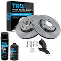 TRQ Front Brake Pad Rotor Kit Metallic with Chemicals - Direct Fit