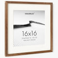 16x16 Picture Frame Natural Walnut Wood - Gallery Quality Frame