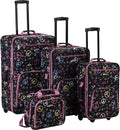 Rockland Fashion Softside Upright Luggage Set - Peace Pattern 4-Piece