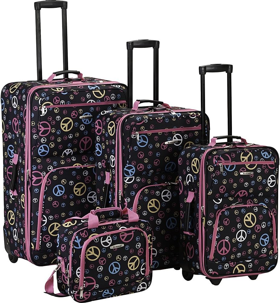 Rockland Fashion Softside Luggage Set with Telescoping Handles