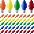 Multicolor C9 LED Christmas Light Bulbs 50 Pack - Energy Saving