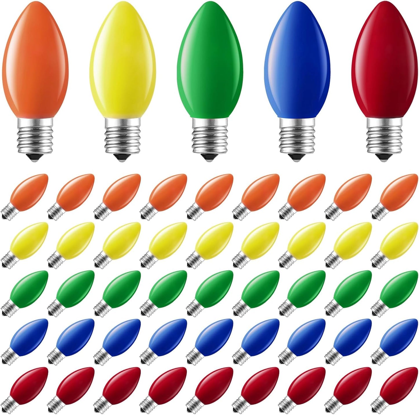 Minetom 50 Pack Multicolor C9 LED Christmas Light Bulbs Review