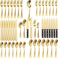 Tribal Cooking 49 Piece Gold Silverware Set - Service for 8